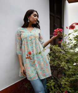 Janasya Casual Printed Women Multicolor Top