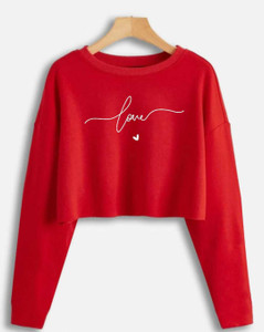 Anishq Printed Women Round Neck Red T-Shirt