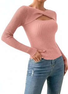 SHOP 24 CARE Casual Self Design Women Pink Top
