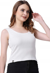 Aryan Hosiery Casual Solid Women White Top