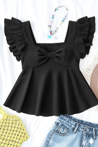 RazaXpress Casual Solid Women Black Top