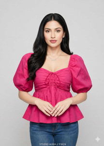 trendaura Casual Solid Women Pink Top