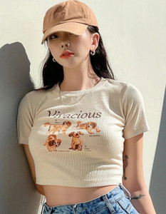 glitsy Casual Printed Women Beige Top