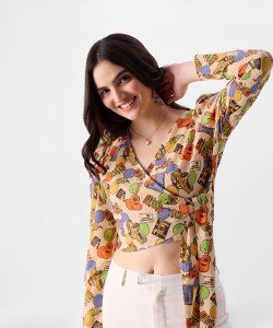 The Souled Store Casual Printed Women Multicolor Top