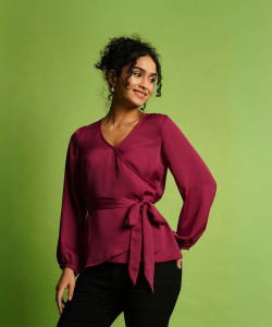 Globus Formal Solid Women Purple Top