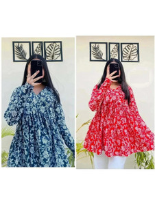 BIBHATSU Casual Floral Print Women Multicolor Top