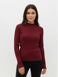 Tanushk Casual Solid Women Maroon Top
