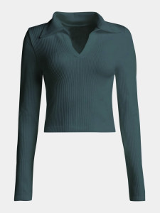 Dream Beauty Fashion Casual Solid Women Dark Green Top