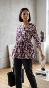 PRAVISHRI TRENDS Formal Printed Women Purple, White Top - Buy PRAVISHRI ...