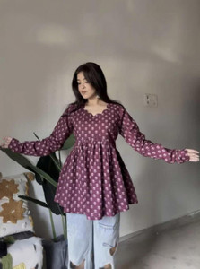 JADHAM Casual Printed Women Purple Top