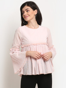 La Zoire Casual Printed Women Pink Top