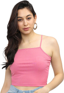 Istyle Can Casual Striped Women Pink Top