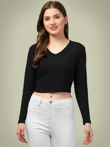 Dream Beauty Fashion Casual Solid Women Black Top