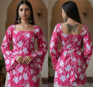 ROHIKA Party Printed Women Pink Top