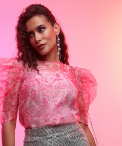 Tokyo Talkies Casual Printed Women Pink Top