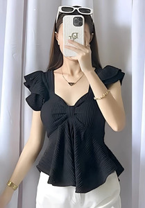 Tooba interprises Casual Solid Women Black Top