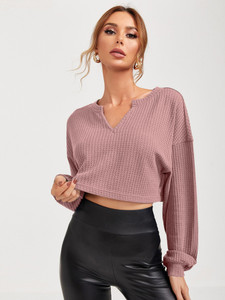 Rahi Trendz Casual Self Design Women Pink Top