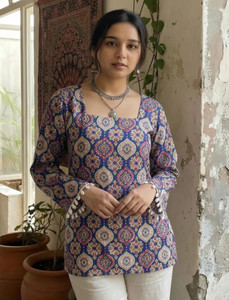 FABRICFETCH TEXTILES Casual Printed, Ethnic Motifs Women Multicolor Top