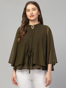 My Swag Casual Solid Women Green Top
