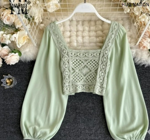 hug nation Casual Embroidered Women Light Green Top