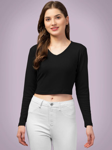 Dream Beauty Fashion Casual Solid Women Black Top