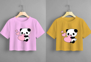 Lukonn Casual Printed Women Yellow, Pink Top