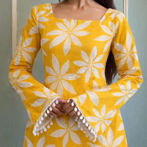 Parakash Casual Printed Women Yellow Top