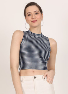 Ddaspration Casual Solid Women Dark Blue Top