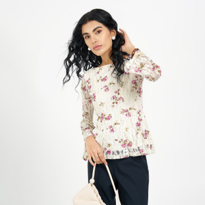 Honey By Pantaloons Casual Lace Women White Top