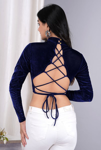 WOOFIN Halter Neck Women Blouse