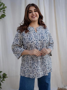 VANKAR Formal Printed Women White Top