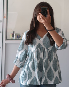 MOKSHCREATION Casual Printed Women White Top
