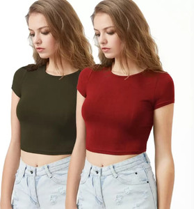 SELVIKE Casual Solid Women Black, Multicolor Top