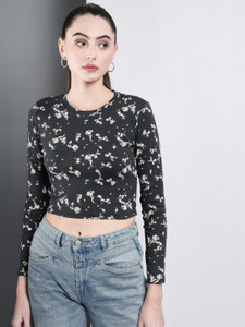 GUTI Casual Printed Women Black Top