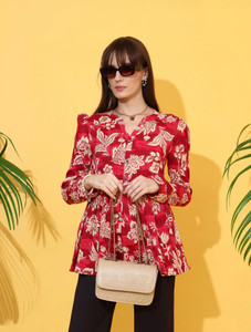 Sheetal Associates Casual Printed Women Red Top