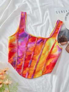 Shine N' Show Beach Wear Printed Women Multicolor Top