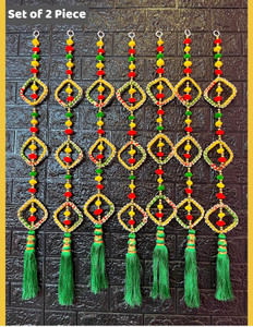 सज़ावत स्टोर 2Piece_Square_Moti_Tassel तोरन