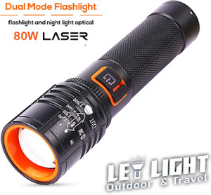 iDOLESHOP 035 Metal LED Flashlight, LED Water Resistant Zoomable Torch with 5 Lighting Torch