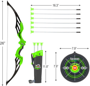 Planet of Toys Heavy Duty Bow Arrow Set for Kids Age 5 -12 Years Outdoor Target Game Archery Archery
