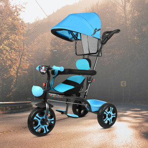 N2P Reversible Seat Tricycle with Parent Push Bar,Canopy,Storage Basket Best For 1 to 5 Years Baby Kids Tricycle
