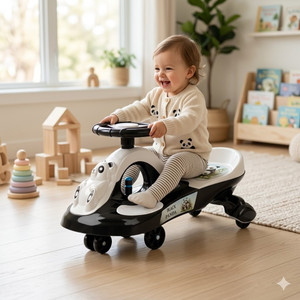 BRAVETOT Kids Panda Swing Magic Car Ride-On Toy pandacar Tricycle