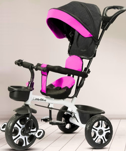 Little Olive Toy Tricycle, Bicycle, Cycle, Baby Cycle, Baby Tricycle Premium Tricycle with Canopy for Kids Tricycle