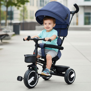R for Rabbit Tiny Toes T30 Ace Kids with Canopy, Parental Control and Storage Basket TCTT30ADB1 Tricycle