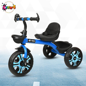 CREW4 Tricycle For Kids Stylish with Storage Basket ,Safety Belt,Stylish Wheel BST003 BLUE TRICYCLE 4006 Tricycle