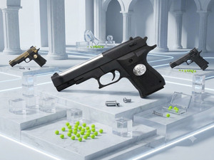 Conjoin Big shooting Pistol Pubg Mouser Gun For Kids Guns & Darts (Multicolor) - Image 1