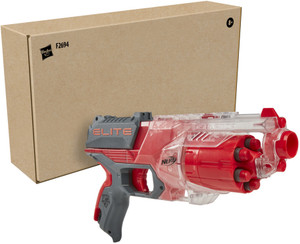 Nerf Elite Disrupter Blaster - 6 Dart Rotating Drum, 6 Official Elite Darts, Ages 8+ Guns & Darts