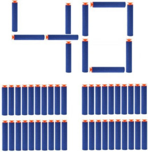 bhauvik Suction Darts Compatible for Nerf Elite Blaster (Blue)_40pcs Darts & Plastic Bullets
