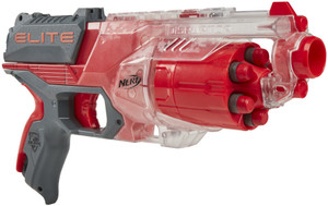 Nerf Elite Disrupter Blaster - 6 Dart Rotating Drum, 6 Official Elite Darts, Ages 8+ Guns & Darts