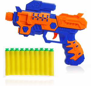 Aditi Toys Hi-Arm Blaster Soft Bullet Gun, Included 10 Dart for Kids || Age - 3+ Years Guns & Darts