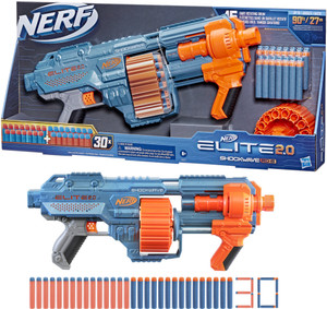 Nerf Elite 2.0 Shockwave RD-15 Dart Blaster, 15-Dart Rotating Drum, Incl. 30 Darts Guns & Darts